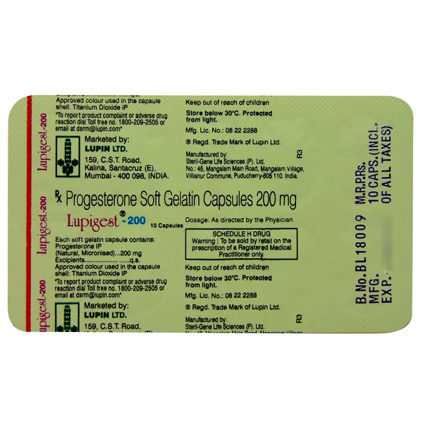 Lupigest 200 Capsule 10's