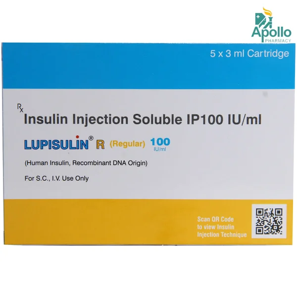 Lupisulin R (Regular) 100IU/ml Injection 3 ml