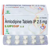 LUPIDIP 2.5MG TABLET, Pack of 10 TABLETS