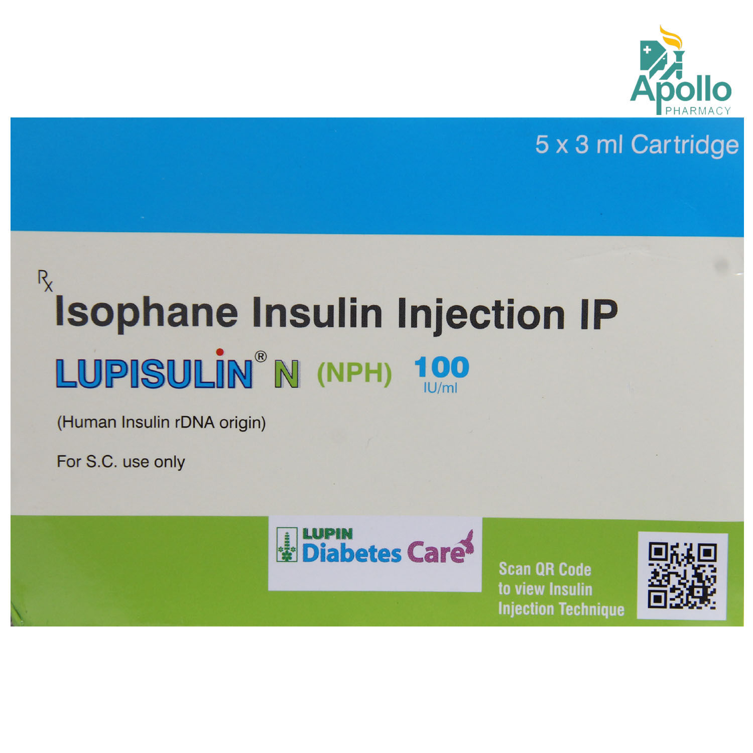 Buy Lupisulin N 100IU/ml Cartridge 3 ml Online