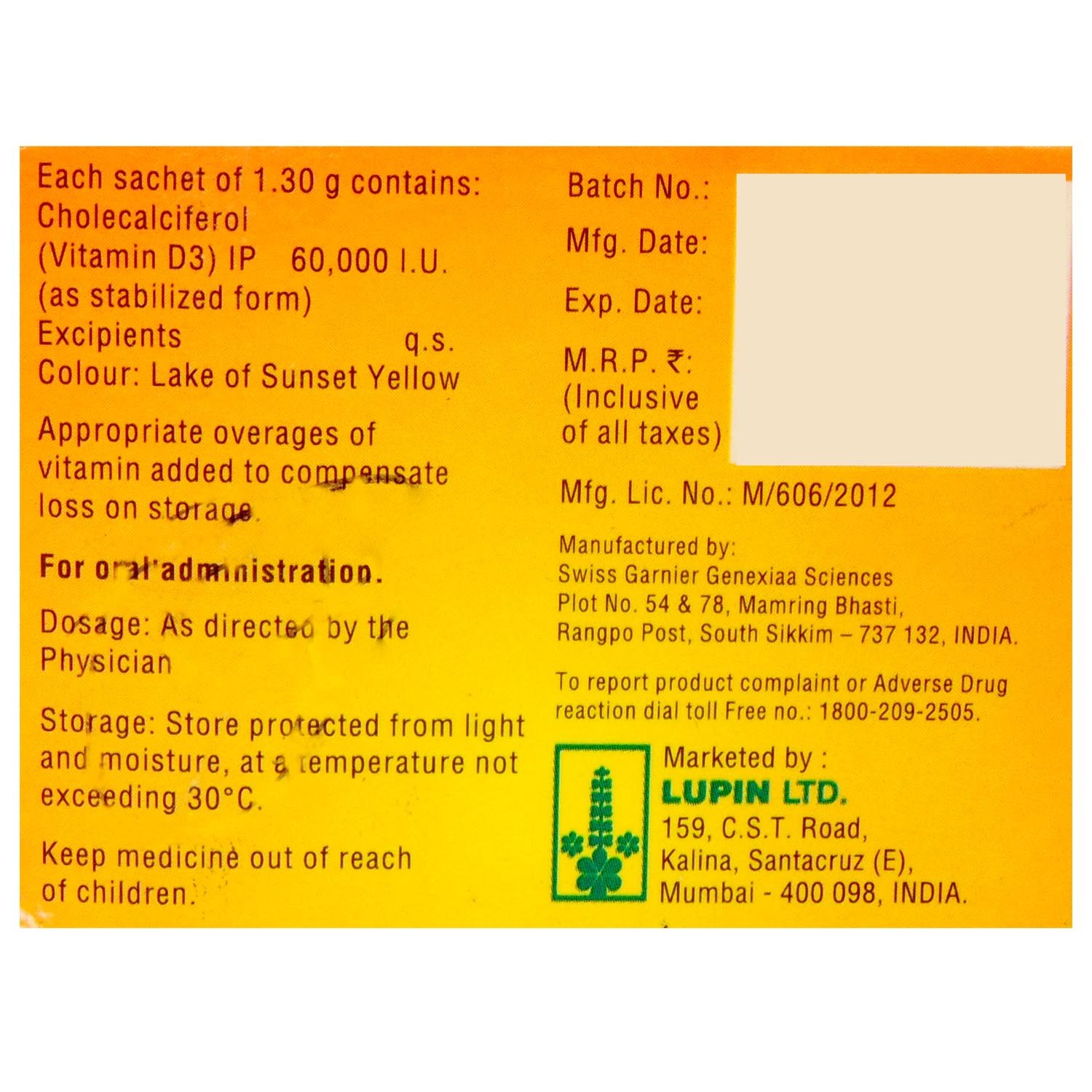 Lupi D3 Mouth Melt Granules 1.3 gm, Pack of 1 Lupi D3 Mouth Melt Granules 1.3 gm, Pack of 1