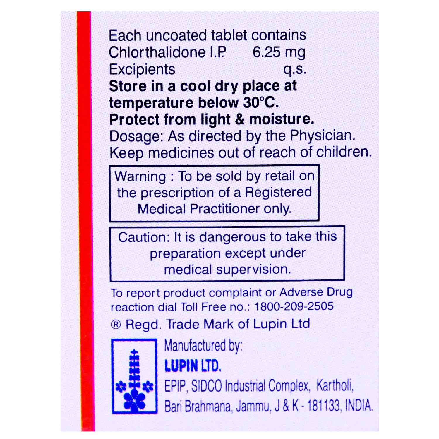 Lupiclor 6.25 Tablet 10's, Pack of 10 TABLETS Lupiclor 6.25 Tablet 10's, Pack of 10 TABLETS