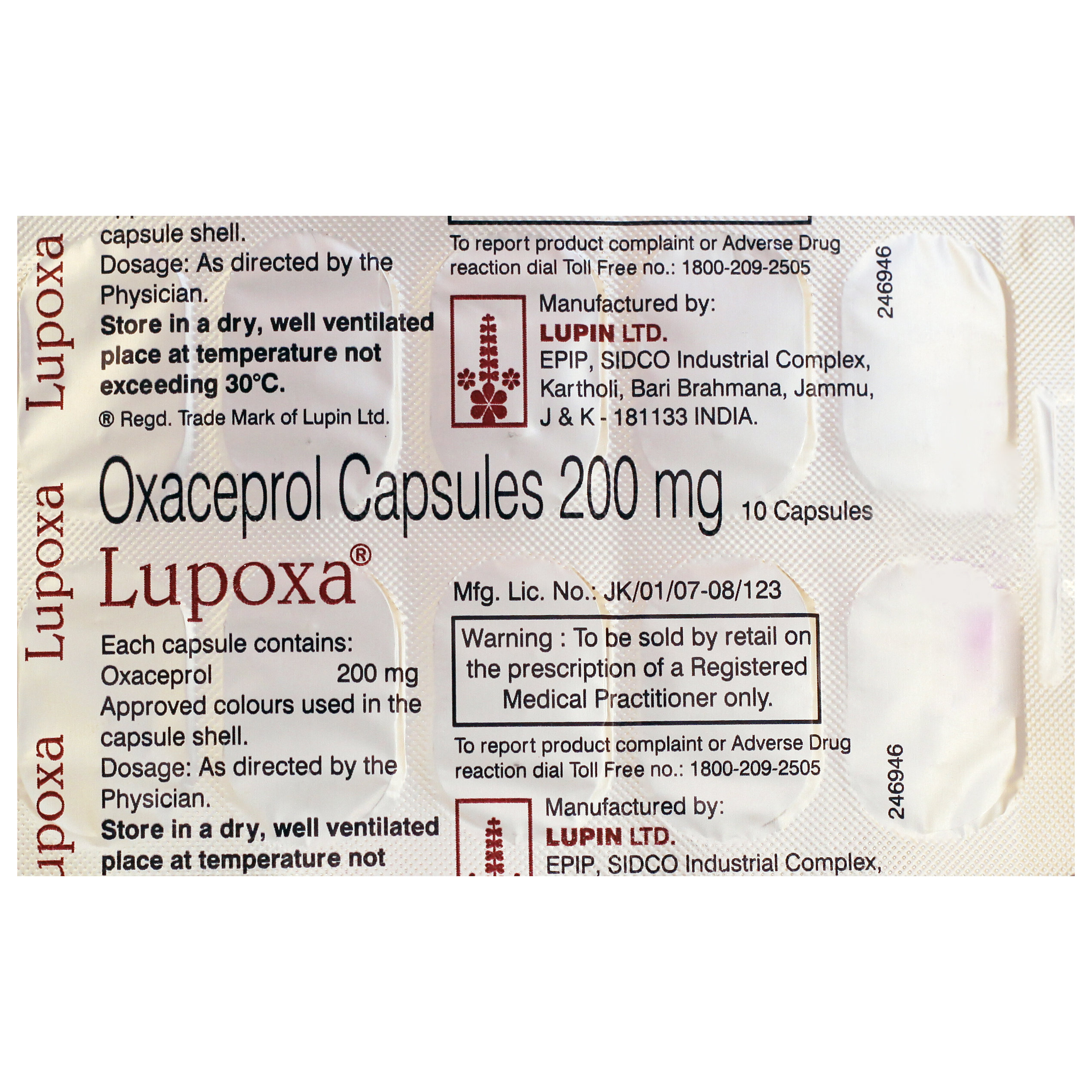 Lupoxa Capsule 10's, Pack of 10 CAPSULES Lupoxa Capsule 10's, Pack of 10 CAPSULES