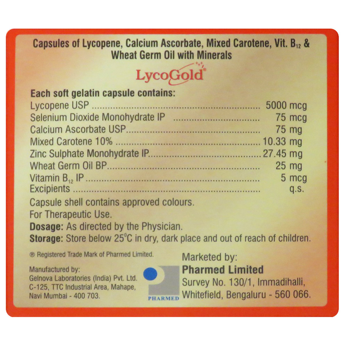 Lycogold Capsule 10's, Pack of 10 Lycogold Capsule 10's, Pack of 10