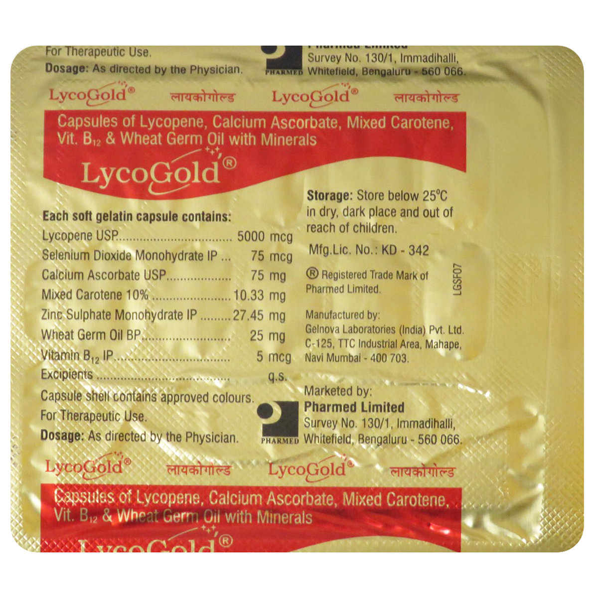 Lycogold Capsule 10's, Pack of 10 Lycogold Capsule 10's, Pack of 10