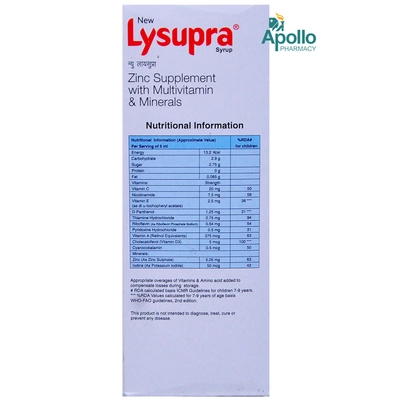 New Lysupra Syrup 200 ml, Pack of 1