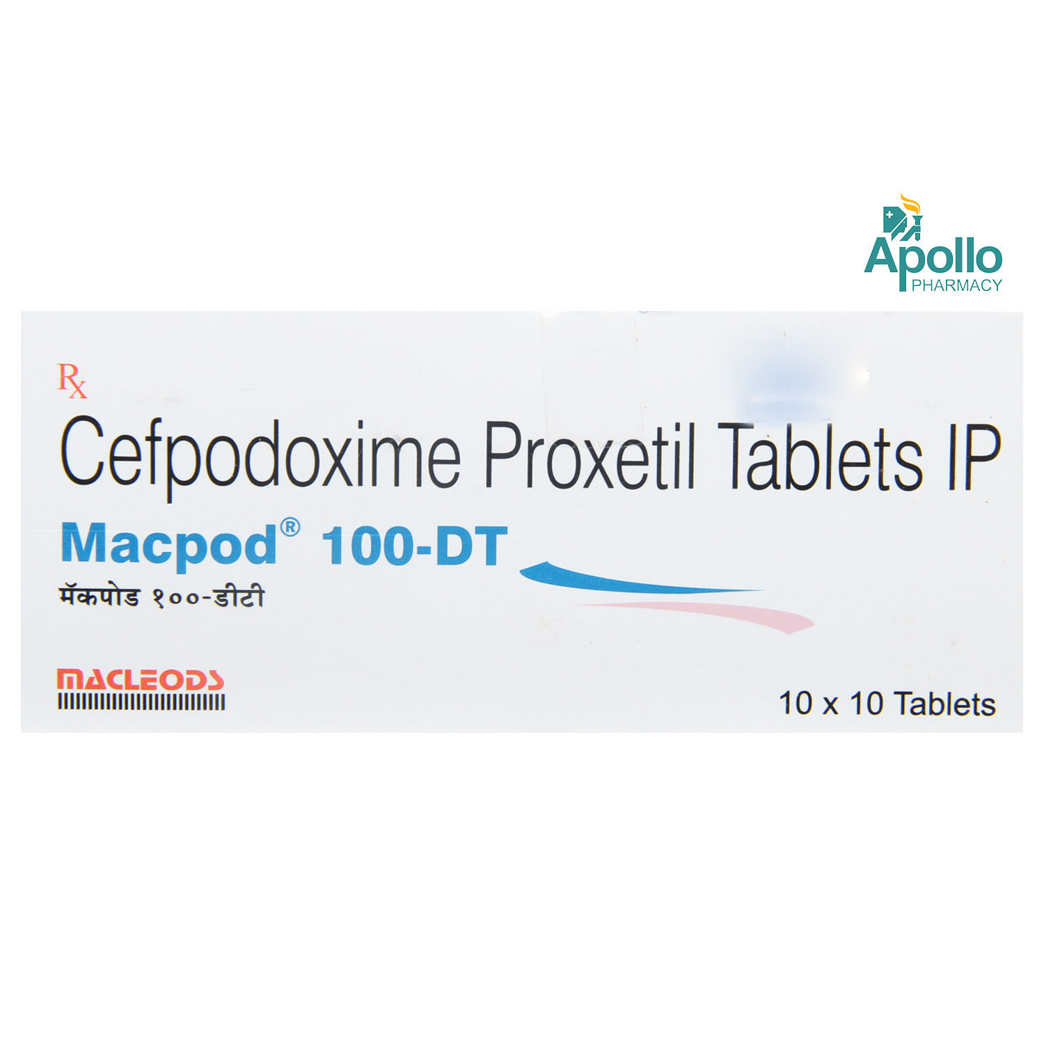 Buy Macpod 100-DT Tablet 10's Online