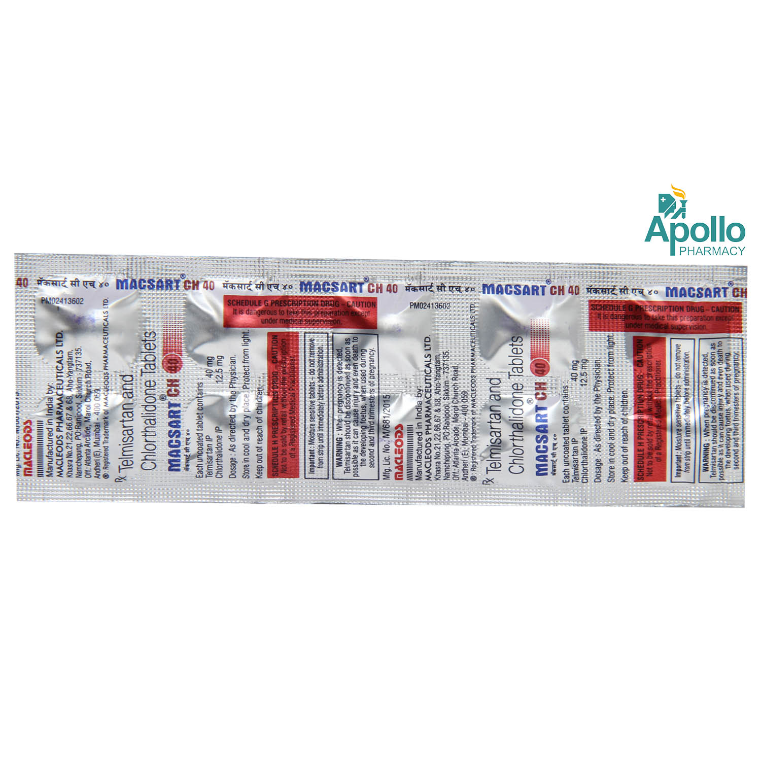 Macsart CH 40 Tablet 10's, Pack of 10 Macsart CH 40 Tablet 10's, Pack of 10