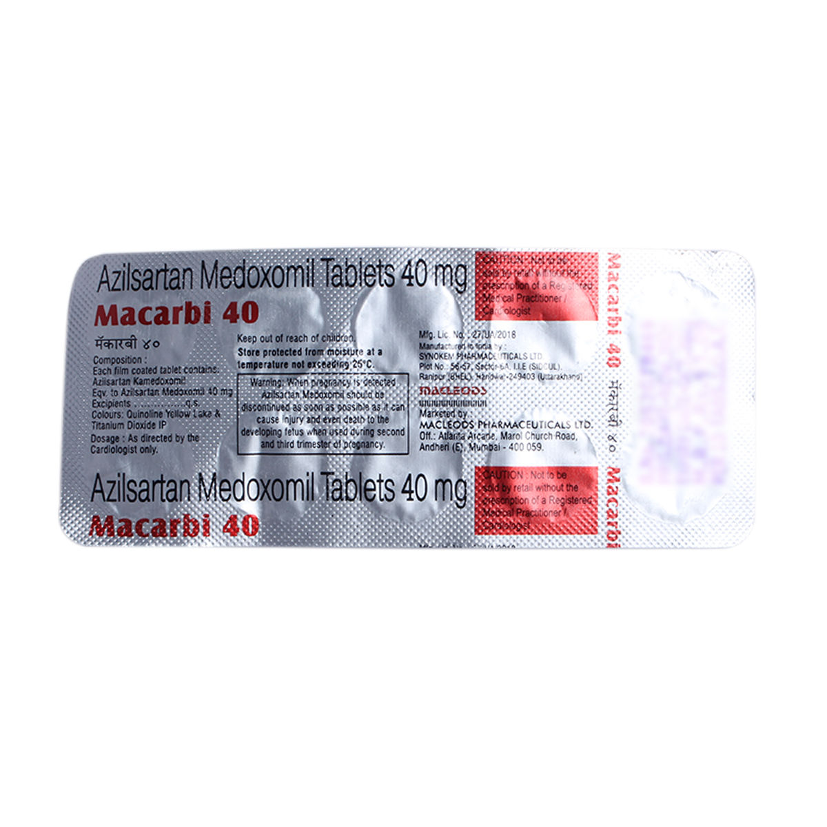 Buy Macarbi 40 mg Tablet 10's Online