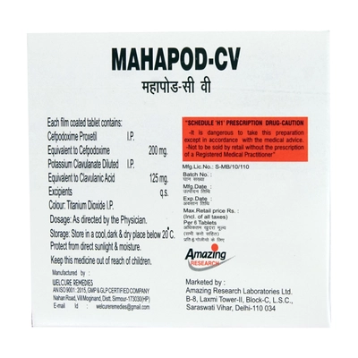 MAHAPOD CV TABLET, Pack of 6 TABLETS