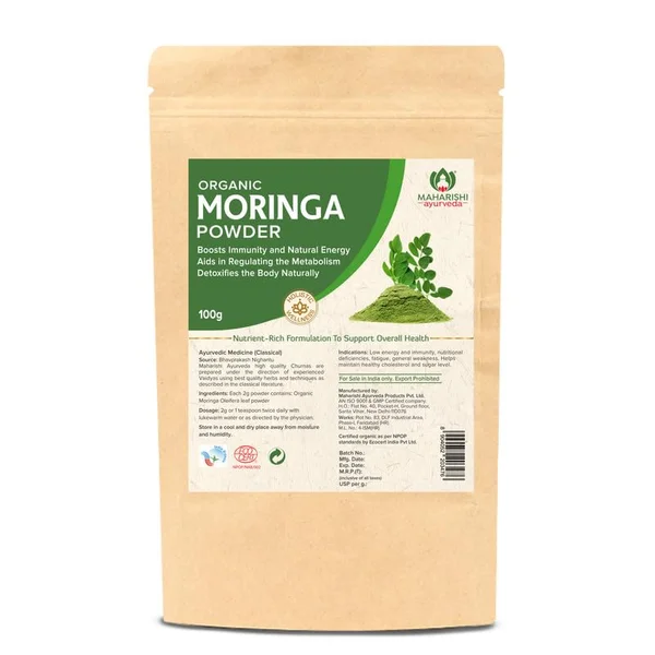 Maharishi Ayurveda Organic Moringa Powder, 100 gm
