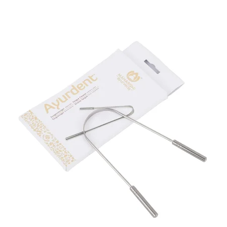 Maharishi Ayurveda Ayurdent Stainless Steel Tongue Cleaner, 1 Count