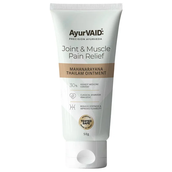 AyurVAID Mahannarayana Thailam Ointment, 50 gm - For Joint Pain &amp; Muscle Stiffness, Pack of 1