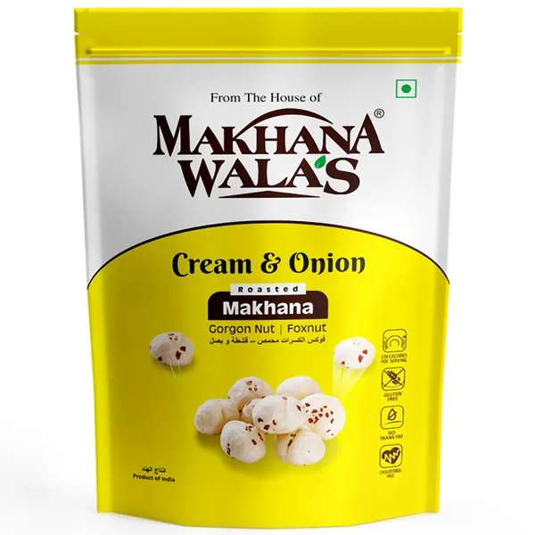 Makhanawala's Roasted Makhana Cream & Onion, 20 gm
