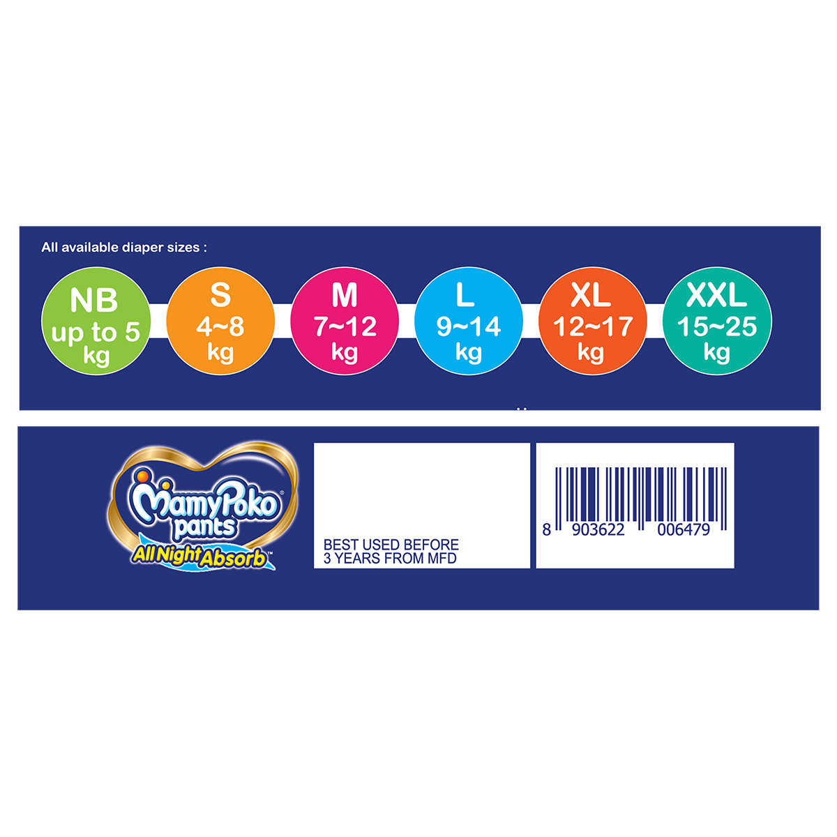 MamyPoko All Night Absorb Diaper Pants Medium, 7 Count, Pack of 1 MamyPoko All Night Absorb Diaper Pants Medium, 7 Count, Pack of 1