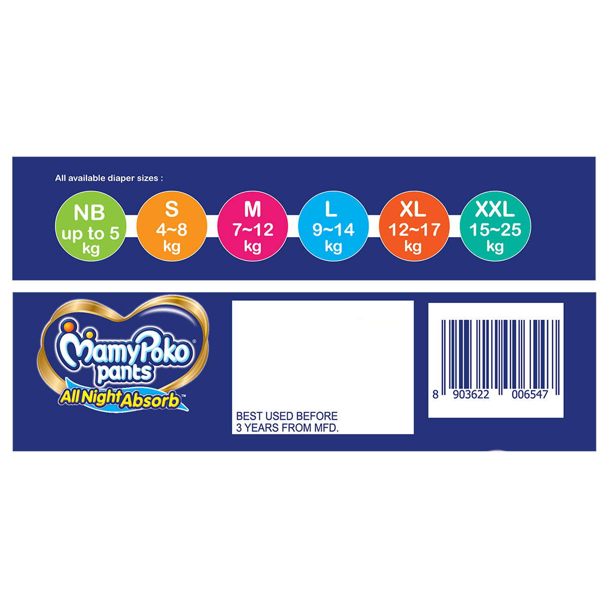 MamyPoko All Night Absorb Diaper Pants Large, 6 Count, Pack of 1 MamyPoko All Night Absorb Diaper Pants Large, 6 Count, Pack of 1