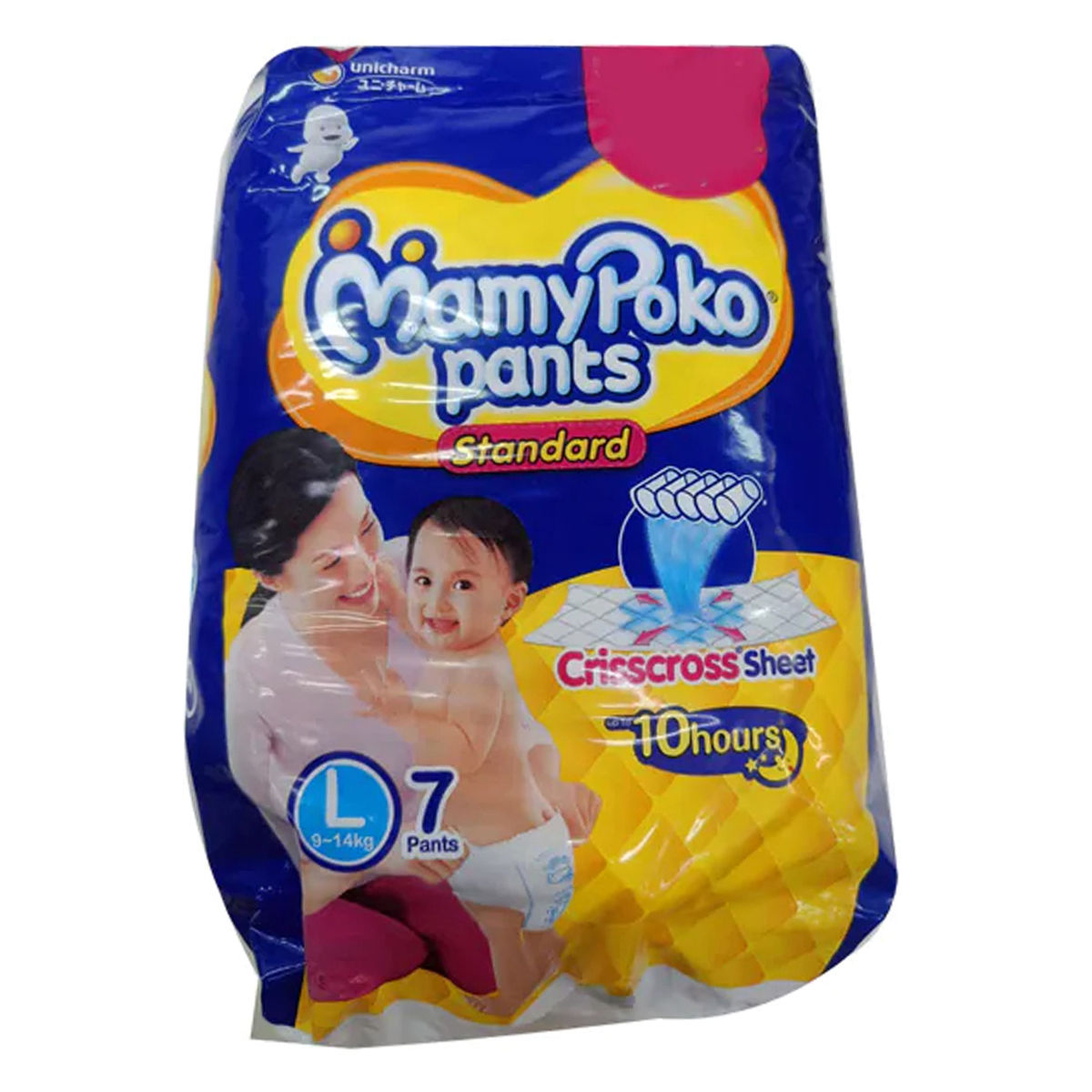 MamyPoko Standard Diaper Pants Large, 7 Count, Pack of 1 