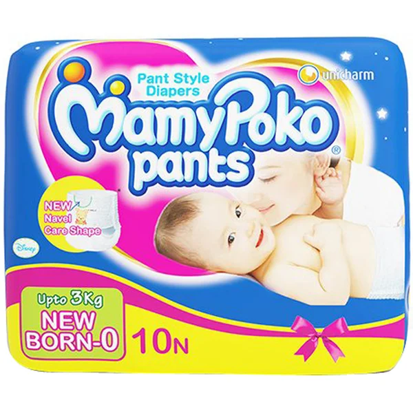 MamyPoko New Navel Care Shape Diapers New Born 10's, Pack of 1