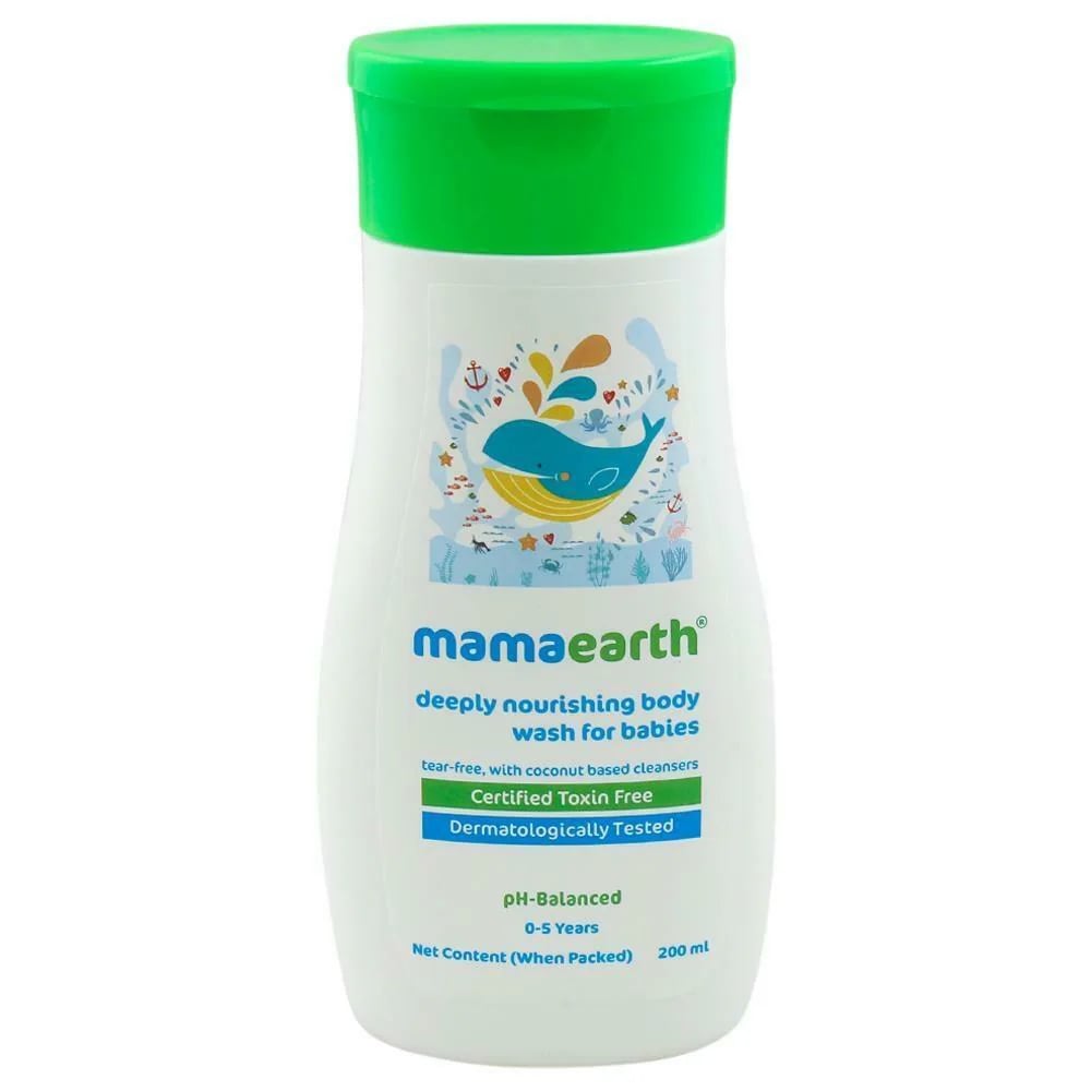 Mamaearth Deeply Nourishing Body Wash For Babies, 0 to 5 Years, 200 ml, Pack of 1 Mamaearth Deeply Nourishing Body Wash For Babies, 0 to 5 Years, 200 ml, Pack of 1