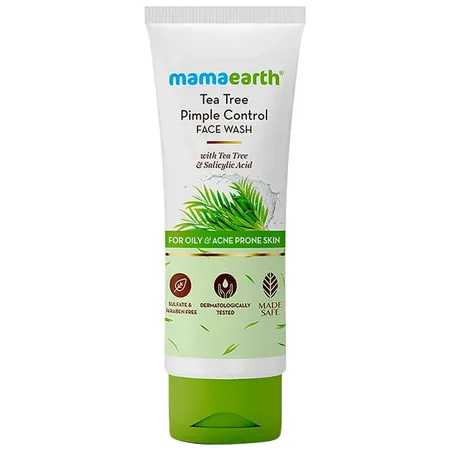 Mamaearth Tea Tree Face Wash 100 ml | With Tea Tree & Neem | For Acne & Pimple Control | Removes Excess Oil | For All Skin Type