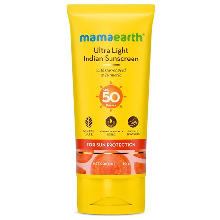 Mamaearth Ultra Light Sunscreen SPF 50 PA++, 80 gm
