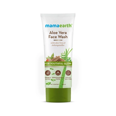 Mamaearth Aloe Vera Face Wash, 100 ml, Pack of 1