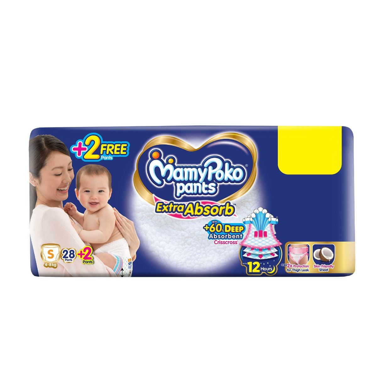 Buy MAMYPOKO PANTS EXTRA ABSORB (NEW BORN) - 114 DIAPERS Online & Get Upto  60% OFF at PharmEasy