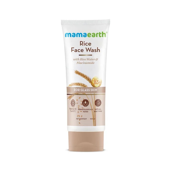 Mamaearth Rice Face Wash with Rice Water & Niacinamide, 100 ml