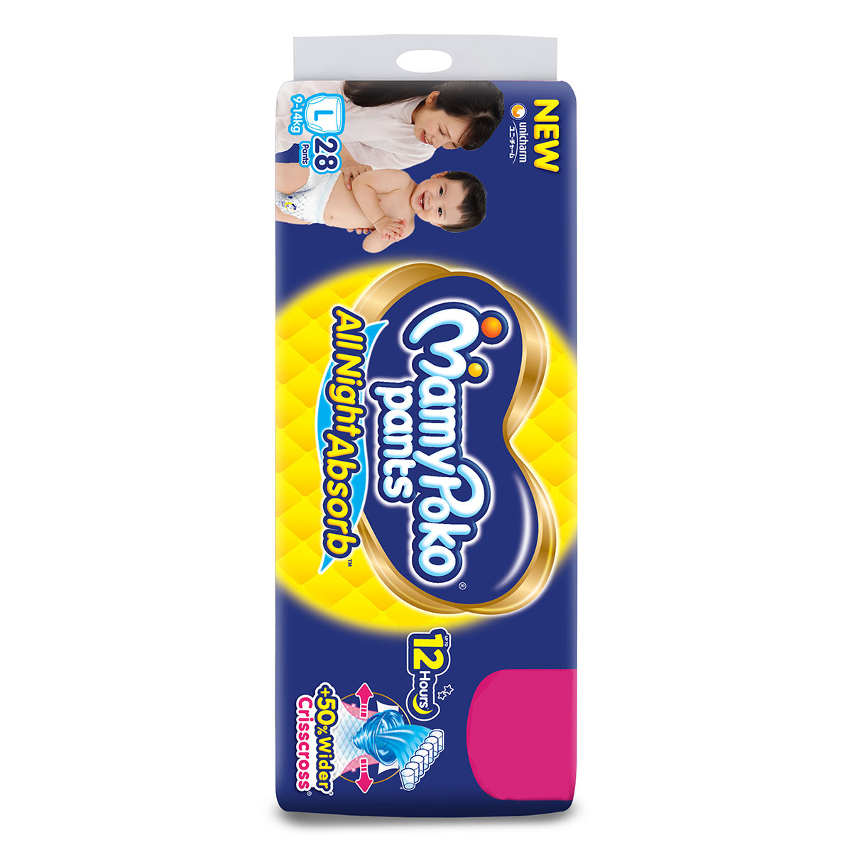 MamyPoko All Night Absorb Diaper Pants Large, 28 Count, Pack of 1 MamyPoko All Night Absorb Diaper Pants Large, 28 Count, Pack of 1