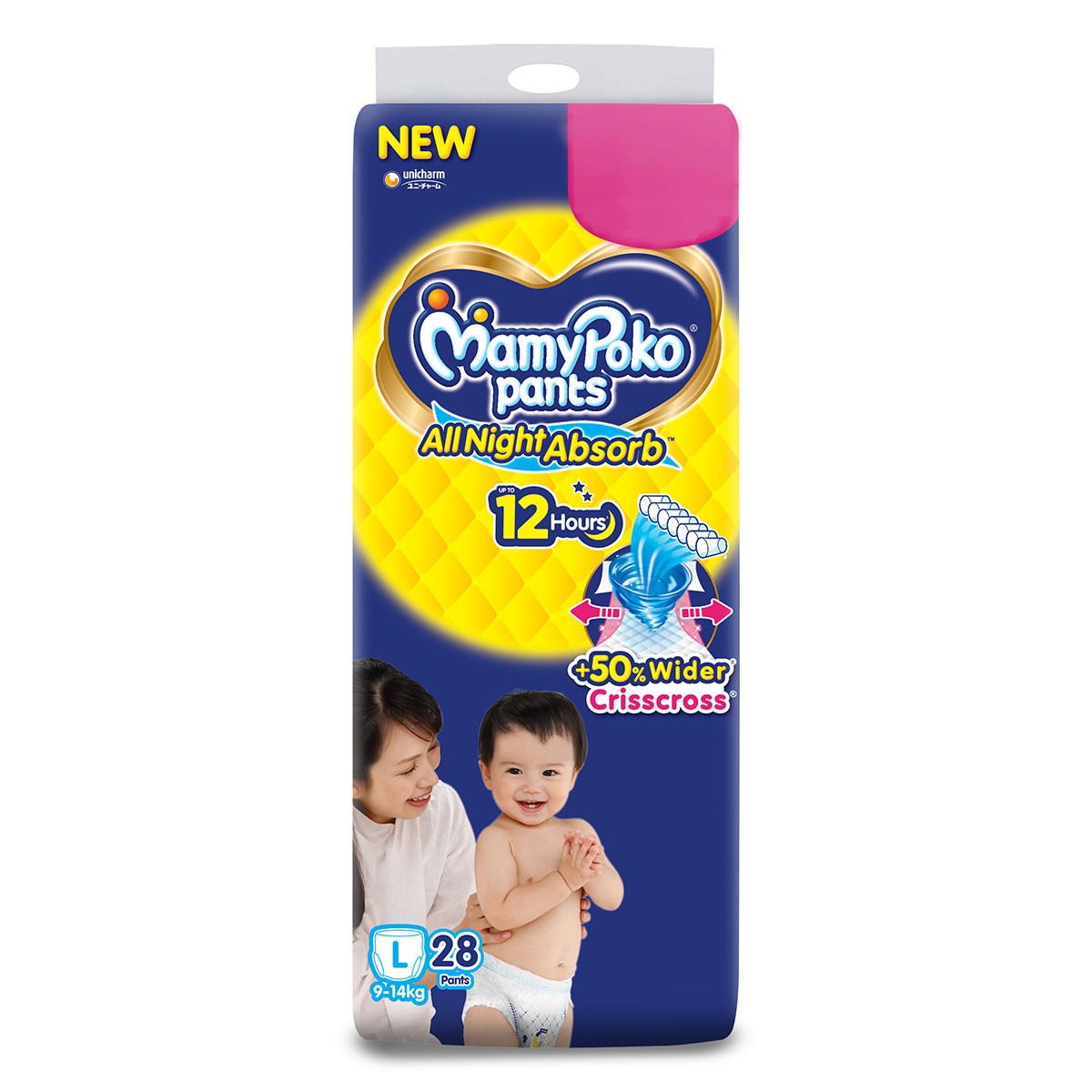 MamyPoko All Night Absorb Diaper Pants Large, 28 Count, Pack of 1 MamyPoko All Night Absorb Diaper Pants Large, 28 Count, Pack of 1