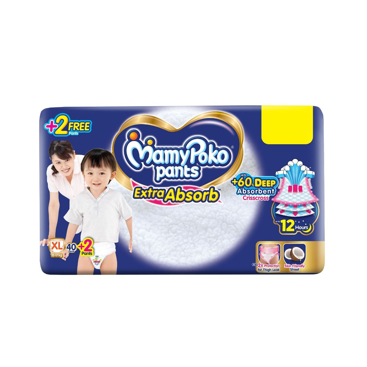 MamyPoko Pants Standard Baby Diapers, XL Size-26+26 count - XL - Buy 52 MamyPoko  Pant Diapers | Flipkart.com