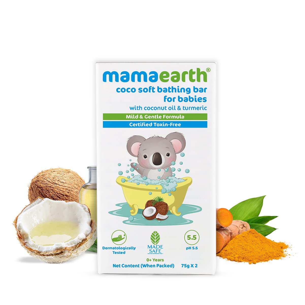 Mamaearth Coco Soft Bathing Bar for 0+ Years Babies, 150 gm (2x75 gm), Pack of 1 Mamaearth Coco Soft Bathing Bar for 0+ Years Babies, 150 gm (2x75 gm), Pack of 1