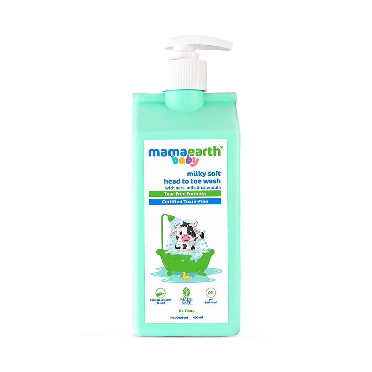 Mamaearth Milky Soft Head to Toe Wash with Oats, Milk, and Calendula for 0+ Years Babies, 400 ml, Pack of 1 Mamaearth Milky Soft Head to Toe Wash with Oats, Milk, and Calendula for 0+ Years Babies, 400 ml, Pack of 1