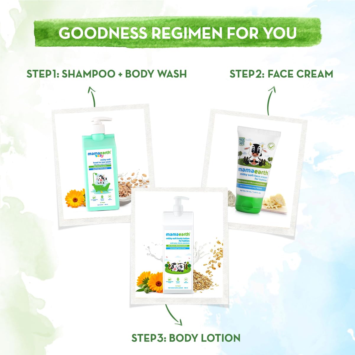 Mamaearth Milky Soft Head to Toe Wash with Oats, Milk, and Calendula for 0+ Years Babies, 400 ml, Pack of 1 Mamaearth Milky Soft Head to Toe Wash with Oats, Milk, and Calendula for 0+ Years Babies, 400 ml, Pack of 1