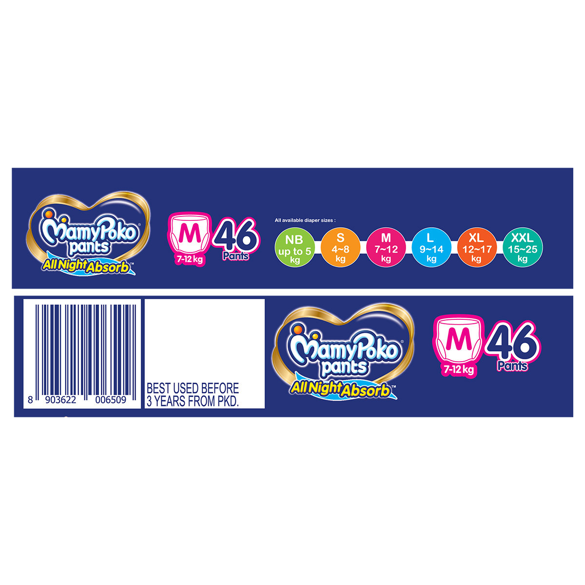 MamyPoko All Night Absorb Diapers Pants Medium, 46 Count, Pack of 1 MamyPoko All Night Absorb Diapers Pants Medium, 46 Count, Pack of 1