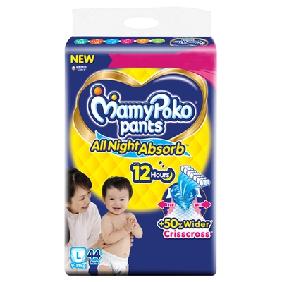 MamyPoko Standard Diapers Pants Large, 44 Count, Pack of 1