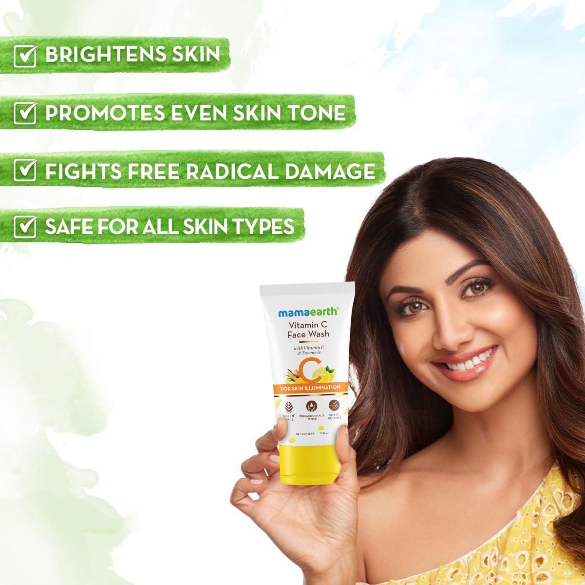 Mamaearth Vitamin C Face Wash with Vitamin C & Turmeric, 150 ml, Pack of 1 Mamaearth Vitamin C Face Wash with Vitamin C & Turmeric, 150 ml, Pack of 1