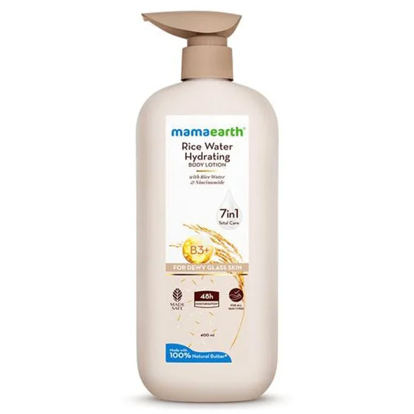 Mamaearth Rice Water Hydrating Body Lotion, 400 ml