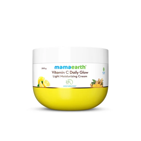 Mamaearth Vitamin C Daily Glow Light Moistutrising Cream, 200 ml