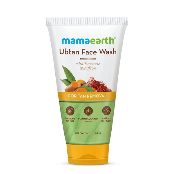 Mamaearth Ubtan Turmeric & Saffron Face Wash, 150 ml