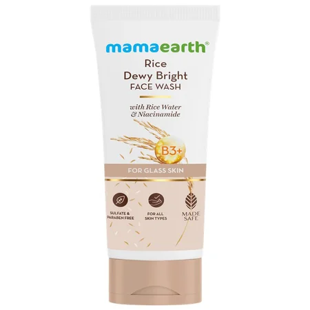 Mamaearth Rice Dewy Bright Face Wash, 200 ml