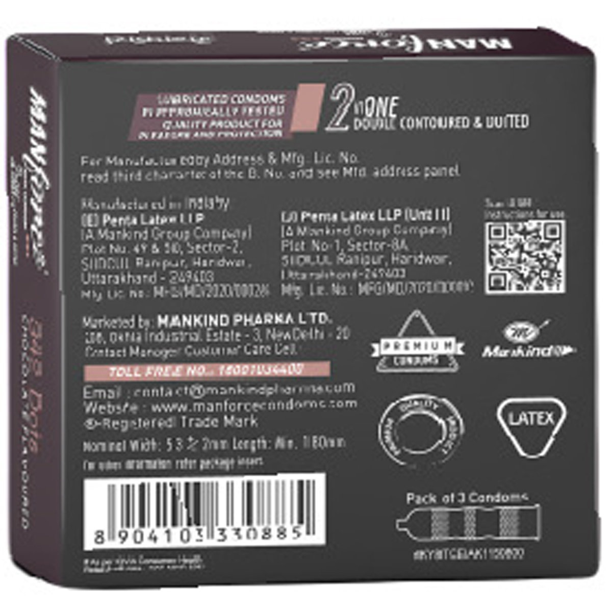 Manforce 342 Dots Xotic Chocolate Flavour Condoms, 3 Count, Pack of 1 Manforce 342 Dots Xotic Chocolate Flavour Condoms, 3 Count, Pack of 1