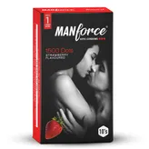 Manforce 1500 Dots Xotic Strawberry Flavour Condoms, 10 Count, Pack of 1