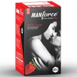 Manforce 1500 Dots Xotic Strawberry Flavour Condoms, 20 Count