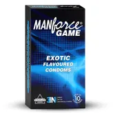 Manforce Game Exotic Flavour Condoms, 10 Count, Pack of 1