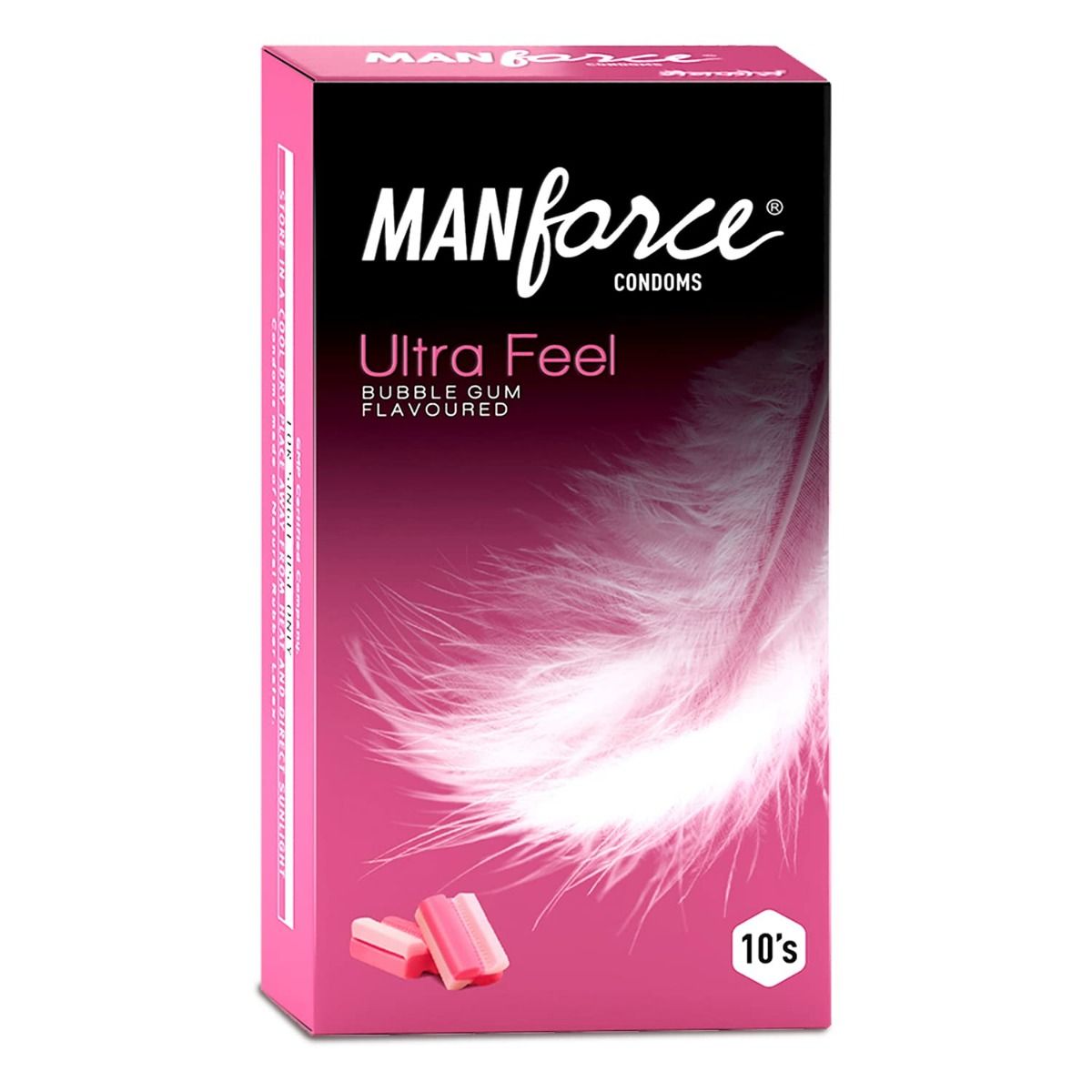 Buy Manforce Ultra Feel Bubble Gum Condoms, 10 Count Online