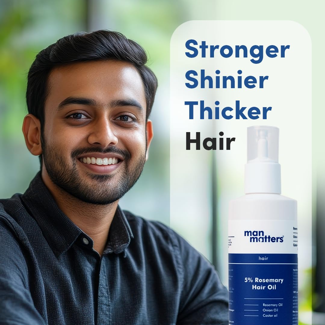 Man Matters 5% Rosemary Hair Oil 100 ml, Pack of 1 Man Matters 5% Rosemary Hair Oil 100 ml, Pack of 1