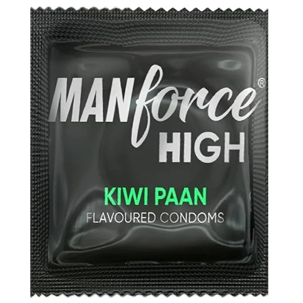 Manforce High Kiwi Paan Flavour Condoms for Men, 3 Count, Pack of 1