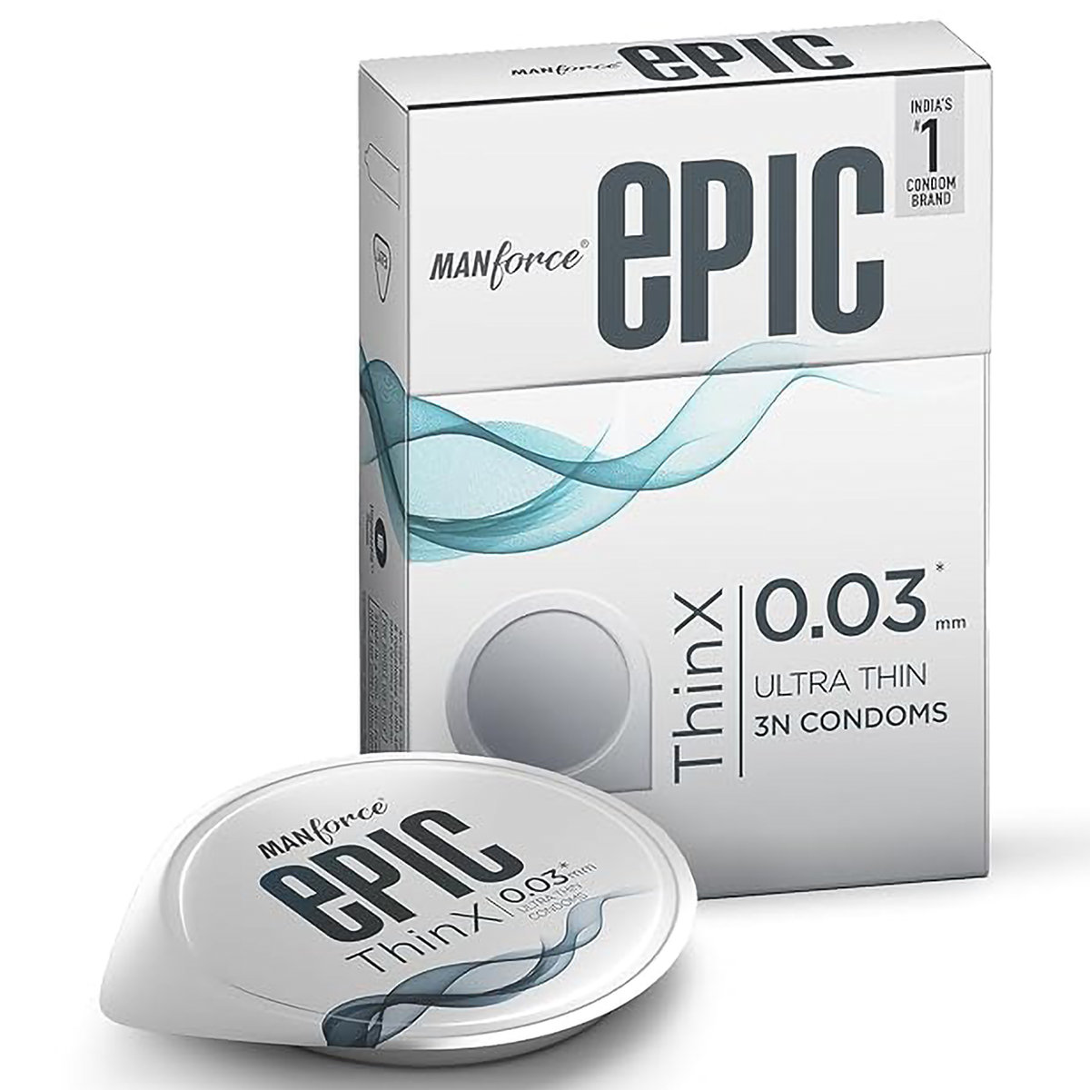 Manforce Epic Thinx Ultra Thin Condom, 3 Count, Pack of 1 Manforce Epic Thinx Ultra Thin Condom, 3 Count, Pack of 1