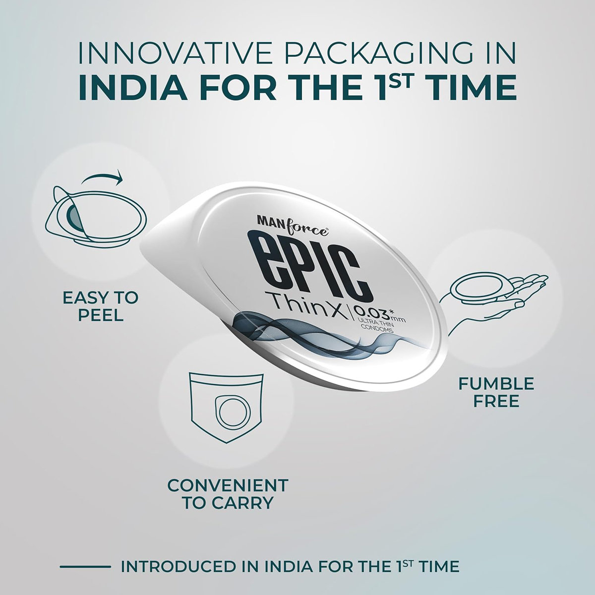 Manforce Epic Thinx Ultra Thin Condom, 3 Count, Pack of 1 Manforce Epic Thinx Ultra Thin Condom, 3 Count, Pack of 1